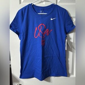 Nike Royal Blue T-Shirt with Red USA Design